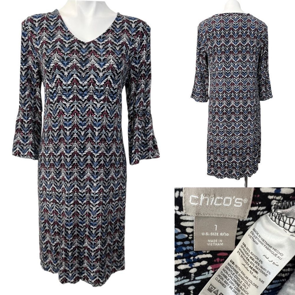 Chico's Multicolor Chevron Dress
